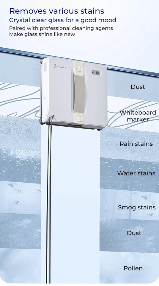 New Original ECOVACS Window Cleaning Machine WINBOT AIR MINI Window Cleaning Robot 8000Pa Glass Vacuum Cleaner