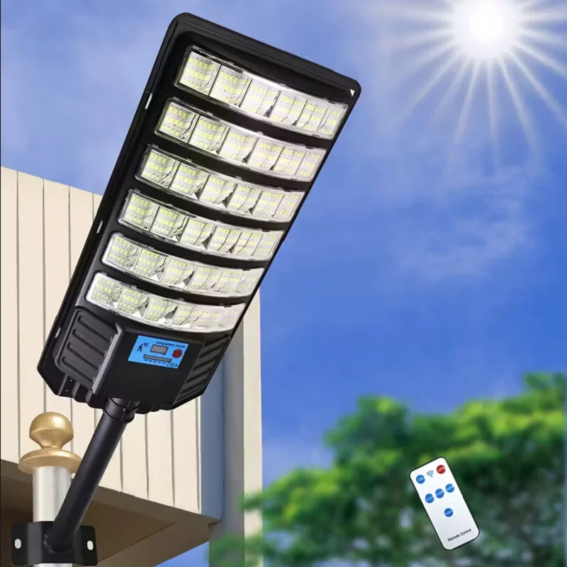 200000LM Solar Light Commercial LED Outdoor Dusk To Dawn Solar Street Light Road Area Lamp Waterproof Backyard Security Lighting