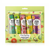 5pcs Plant Fruit Fragrance Hand Cream Sets Moisturizing Handcream Set Hand Care Nourishing Anti Chap Skin Care for Foot