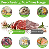 3 rolls of 3m vacuum sealed bag, free of bisphenol A, seven layer co extruded diamond grain food packaging bag