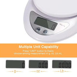 Electronic Scale 1g/5kg Portable Digital Scale Food Balance Measuring Weight Kitchen Scales Small Scale Weighing In Grams