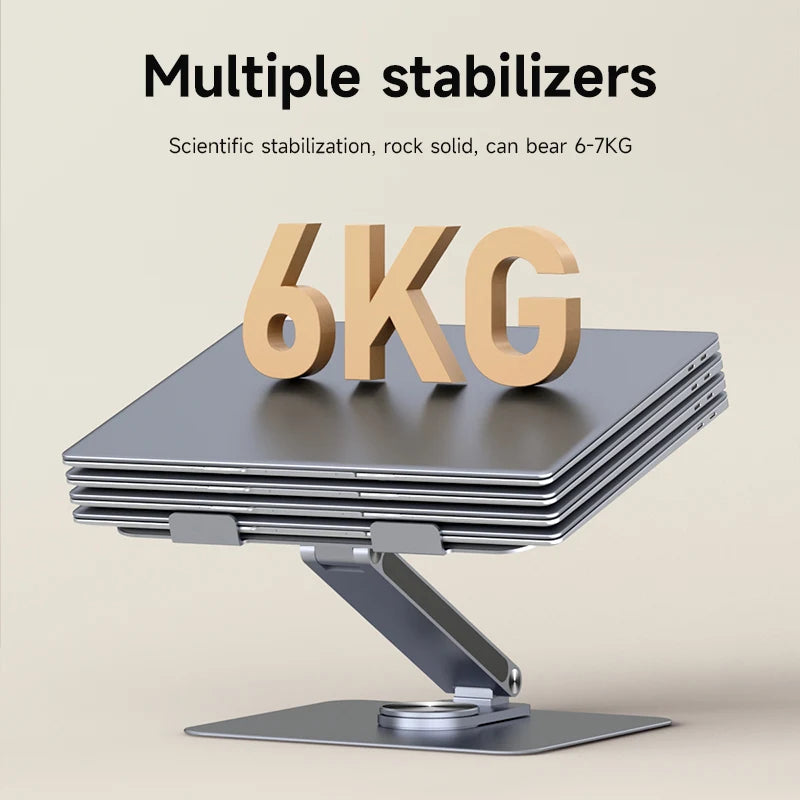 Hagibis Adjustable Aluminum Laptop Stand for Desk with USB C Dock Ergonomic Laptop Riser USB C Hub For Macbook Windows Notebook