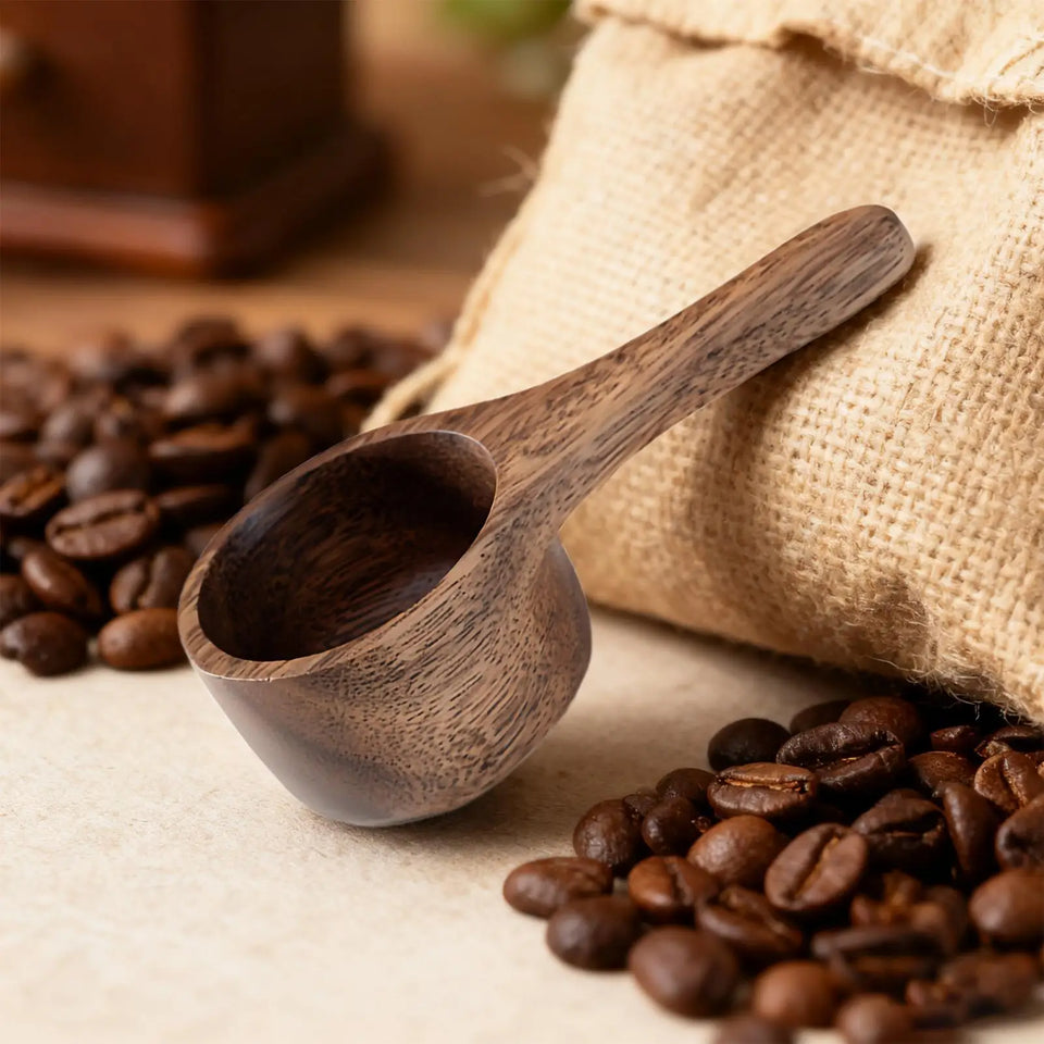Wooden Coffee Scoop 42ml Measuring Spoon Multipurpose Kitchen Tool Utensil For Sugar Tea Flour Bean Protein Powder Cafe Supplies