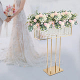 Bymaocar 70*90cm Wedding Flower Stand, Wedding Crystal Flower Stand, Crystal Flower Stand Gold