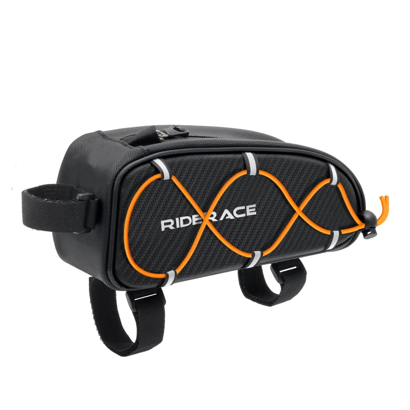 RIDERACE Bicycle Top Tube Bag Portable PU Rainproof Waterproof MTB Gravel Bike Handlebar Front Bag Road Cycling Accessories