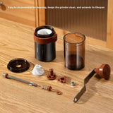 Adjustable Coarseness Manual Coffee Grinder Ceramic Grinding Core Double Bearing Design Coffee Grinding Machine