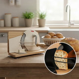 Adjustable Manual Bread Cutter Hand Crank Ergonomic Bread Slicing Cutter for Commercial Bakery Shop & Home Baking Daily Use