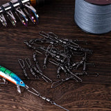 Goture 30pcs/lot Fishing Swivels High Speed Double Rolling Swivels Flexible Rotation Stainless Steel Swivel Fishing accessories