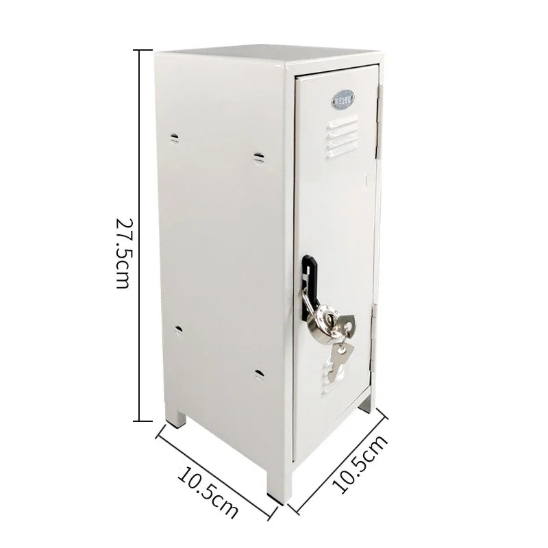 Iron Storage Box Dormitory Storage Cosmetics Paper Money Keys Bank Cards and Other Desktop Small Items Mini Locker Cabinet