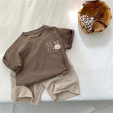 2025 Summer New Arrivals Children's short sleeve T-shirts Pure Cotton 2-7Y Cartoon Bunny T shirt Boys and Girls Looe casual Tops