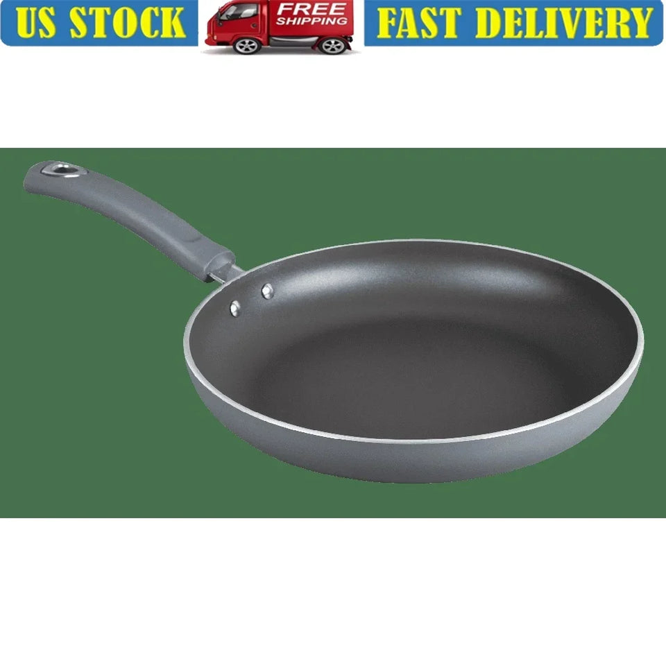 10 Inch Heavy Duty Nonstick Aluminum Skillet Easy Release Dishwasher Safe Anti-Slip Handle Perfect Everyday Cooking