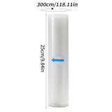 Single roll 3m food vacuum sealed bag roll, free of bisphenol A, seven layer co extruded diamond pattern food packaging bag