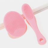 2pcs Silicone Face Scrubber Face Massage Brush Skin Care Pore Cleaner Brush Cleansing Face Brush XLS01