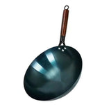 Traditional Chinese iron cooking pot/Iron pan/Round bottom with non-stick surface/Single handle/For household and commercial use