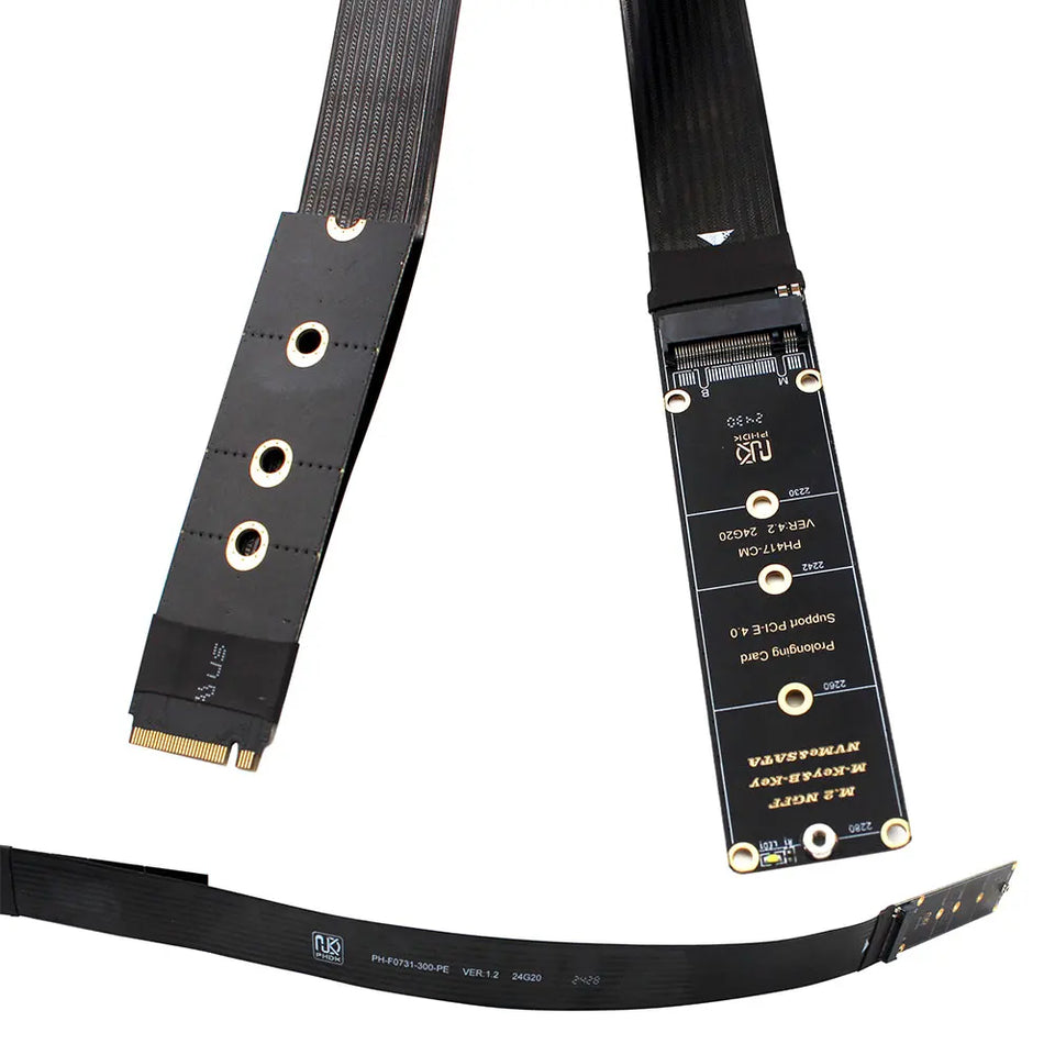 M.2 NVME Extender NGFF M-Key PCIe4.0 SSD Extention Card M.2 NVMe SSD Extension Cable for M.2 2230 2242 2260 2280 SSD