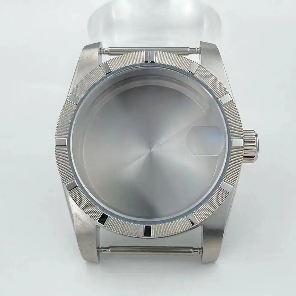 New arrivals 36mm watch case Engine Turned BEZEL for AK Parts Replacemet Fits 28.5mm Dial NH35/36 Movement Modification Parts
