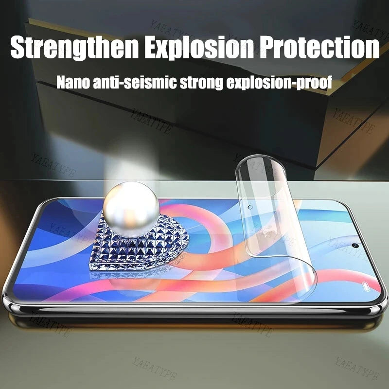 5PCS Hydrogel Film For Xiaomi Poco X5 X4 X3 F5 Pro Screen Protector For Poco M5 M5S M3 M4 M6 Pro F3 F4 GT Protective Film