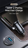 Joyroom 30W Car Charger Adapter PD QC3.0 Mini USB Charger Fast Charging Phone Charger for iPhone Samsung Galaxy Car Accessories