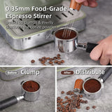 51/53/58mm Espresso Tamper Set 3pcs WDT Tool Espresso Dosing Funnel Puck Screen Coffee Stirrer Distribution Tool Coffeware Sets