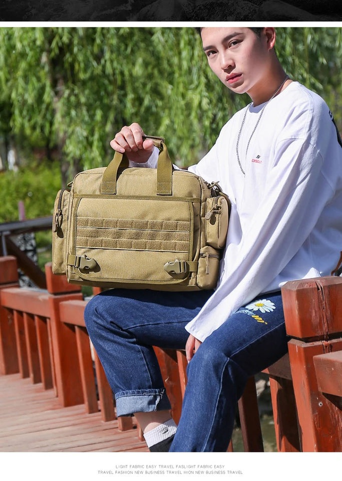 40L Portable Backpack Tactics Multifunction Outdoor High Capacity Camping Backpacks Army Diagonal Span Bag