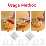 50 Pieces Disposable Food Cover Plastic Wrap Food Grade Fruit And Vegetable Plastic Bags Elastic Plastic Bags Kitchen Organizer