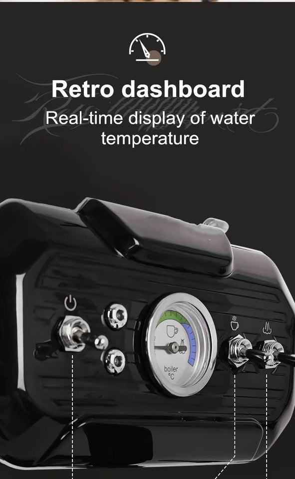 Semi-Automatic Coffee Machine Household Small Italian Concentration High Pressure Extraction Foaming Steam All-In-One Machine