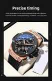 Men Watches High Quality Waterproof Sports Chronograph Quartz Wristwatches Silicone Strap Calendar Luminous Watch For Men