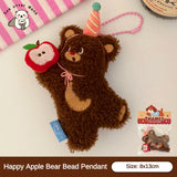 1/4 Pcs Cartoon Plush Doll Pendant Cute Pet Backpack Pendant Backpack Bead Chain Pendant