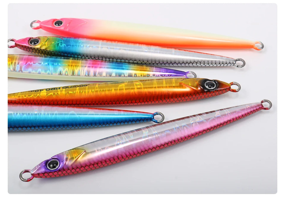 JIGGING PRO Slide Stick Metal Jig 40g 60g Shore Jigging Lure Long Casting Fast Sinking Fall Jigs For Sea Bass Mackerel Kingfish