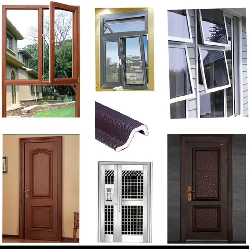 6M Self Adhesive Casement Window Door Sealing Strips Wearable Seal Foam Tape Acoustic Waterproof Dustproof Weather Stripping