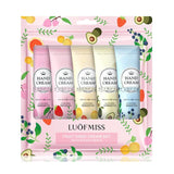 5pcs Plant Fruit Fragrance Hand Cream Sets Moisturizing Handcream Set Hand Care Nourishing Anti Chap Skin Care for Foot