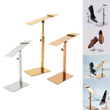 Shoes Display Stand Sturdy Sandal Store Display for Desktop Retail Supply Shoes Display Stand Shoe Riser Adjustable Height