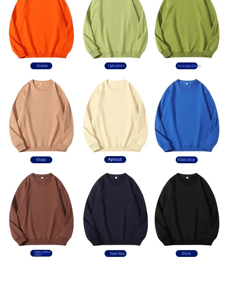 Autumn O-Neck Cotton Women's Sweatshirt Hoodies Basic Loose Casual Women Pullover Solid Sweatshirt Ladies Tops Factory Wholesale