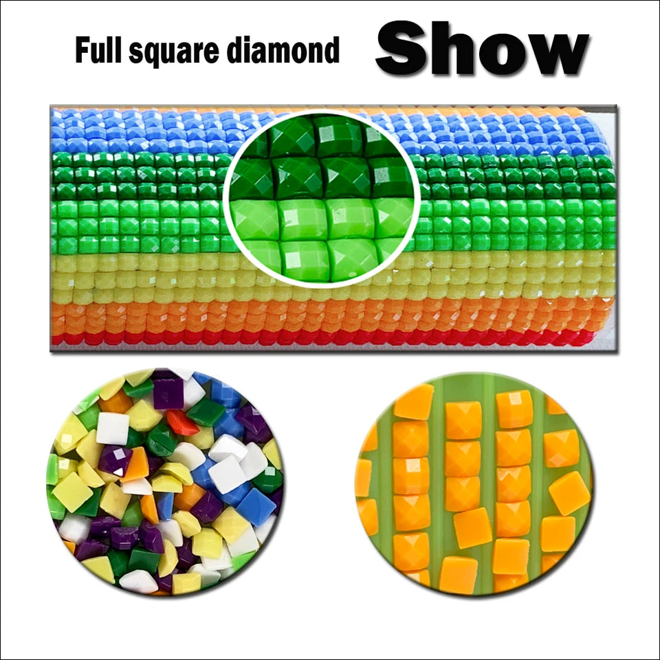 5D DIY Diamond Painting Animal highland Cow Mosaic Painting Full Square/Round Drill Embroidery Cross Stitch 5D Home Decor Gift