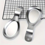 1pc Durable Stainless Steel Soup Spoon Rest Tray-Sleek, Simple Design for Home Commercial Use | Holds Spoons Small Kitchen Tools