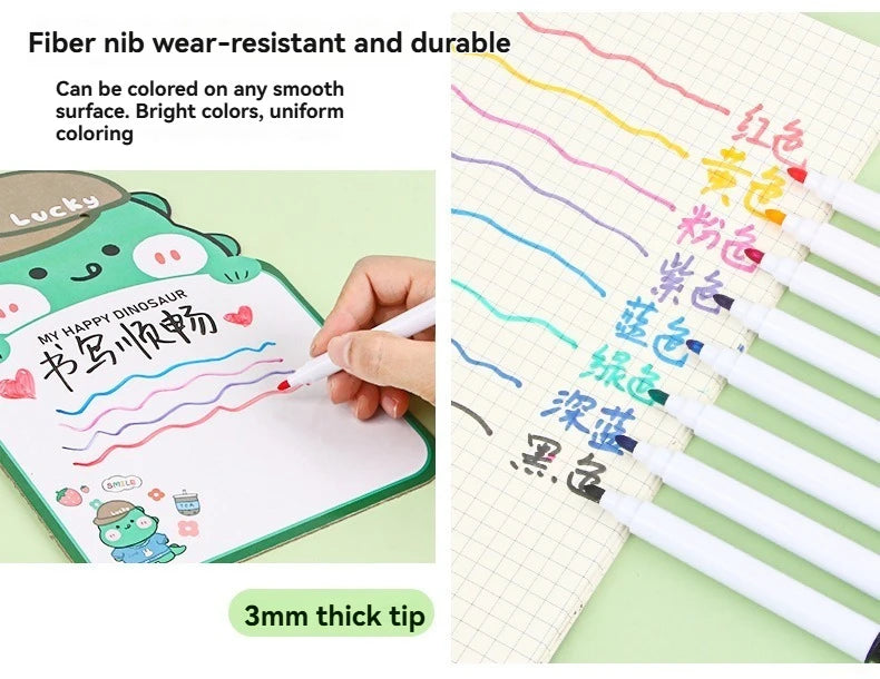 100/5Pcs Dry Erase Whiteboard Markers Set, Washable Pens with Magnetic Eraser for Office Whiteboards & Art Supplies