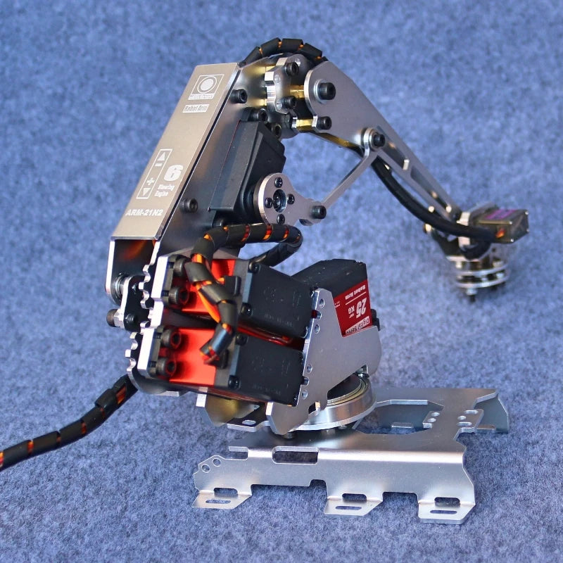 New 6 Dof Robotic Arm Manipulator Industrial Robot Model with MG996R Servos for Arduino Robot Arm DIY Kit Suction Cup STEM Toys