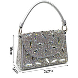 Elegant And Sexy Golden Color High Heels Shoes And Bag With Rhinestone Embellished Toe Is Comfortable Women's Shoes For Party