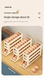 4 Layer Automatic Rolling Egg Dispenser Refrigerator Storage Box Fridge Organizer Rack for Kitchen