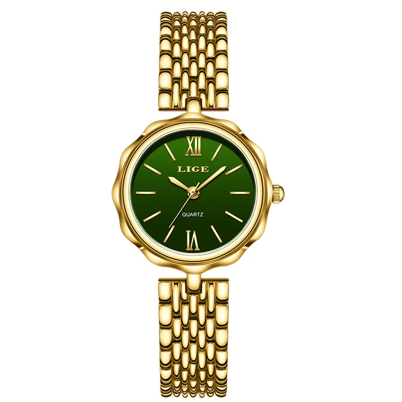 LIGE Elegant Creative Steel Quartz Women Watch Fashion Waterproof Watches For Women Original Brand Luxury Women's Bracelet Watch