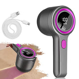 Digital display hair ball trimmer, shaving device, pilling device, rechargeable shaving and suction device, clothing