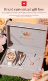 OLEVS 9996 Quartz Watch For Women Top Brand Fashion Woman Wristwatch Butterfly Luxury Waterproof Original Leather Dress Watches