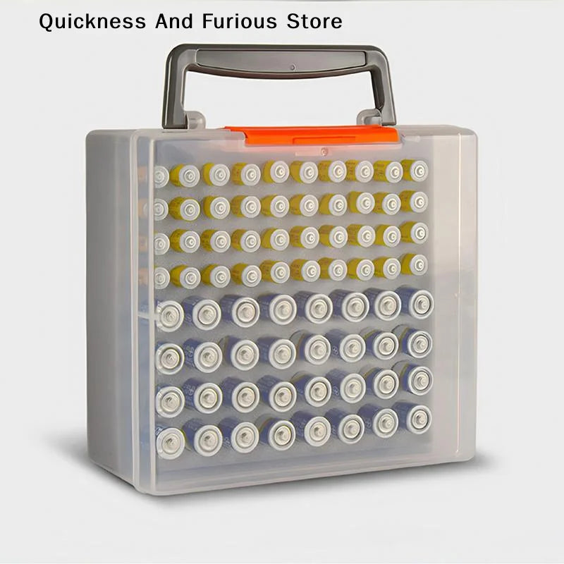 Battery Organizer Holder -Holds 72 AA AAA Batteries Battery Box Case Garage Container Home Drawer Organization Dispenser Holder