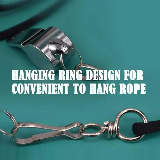 Metal Referee Whistle, Whistle with Hanging Rope, Sports Whistle, for Sports Competitions, Signaling, Loud Outdoor Survival