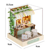 Coffee Shop Wooden Mini Doll House DIY Small House Kit Making And Assembling Room Models Toys For Kid Birthday Gifts Dollhouse