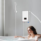 4500W 110V Water Heater, Touch Screen Electric Water Heater, Instantaneous Water Heater  On Demand Bath Shower