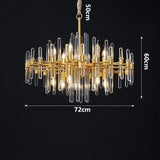 Modern restaurant luxurious smart crystal chandelier Gold round Living room interior decoration salon restaurant chandelier