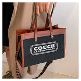 Canvas handbags women's 2023 new fashion all-match tote bag style large capacity shoulder messenger bag for woman