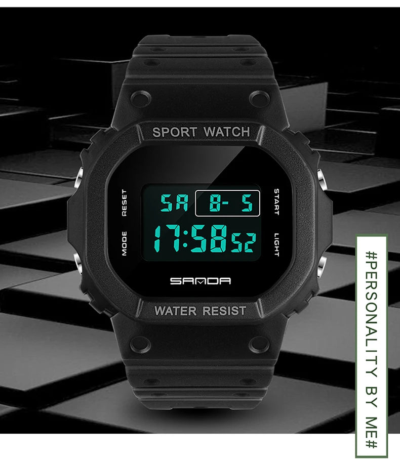 SANDA G Style Digital Watch Men Waterproof Ms Watch Sport Men Watches Boy Girl Electronic Clock Relogio Masculino Relógio Mulhe