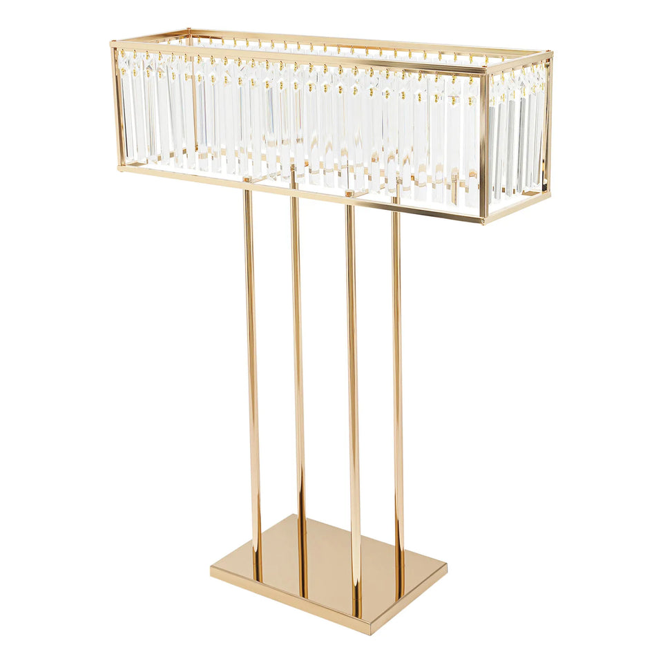 Bymaocar 70*90cm Wedding Flower Stand, Wedding Crystal Flower Stand, Crystal Flower Stand Gold